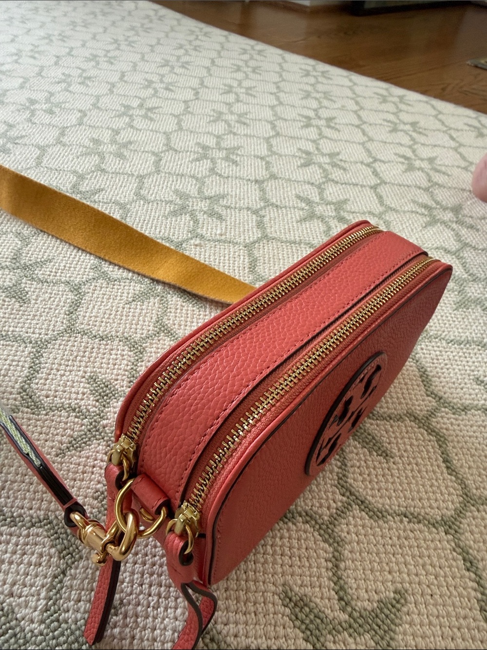 Tory Burch Mini Miller Crossbody Bag in Coral - Picture 6 of 9